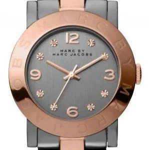 Marc Jacobs Amy Grey Dial Two Tone Steel Strap Watch for Women - MBM8597